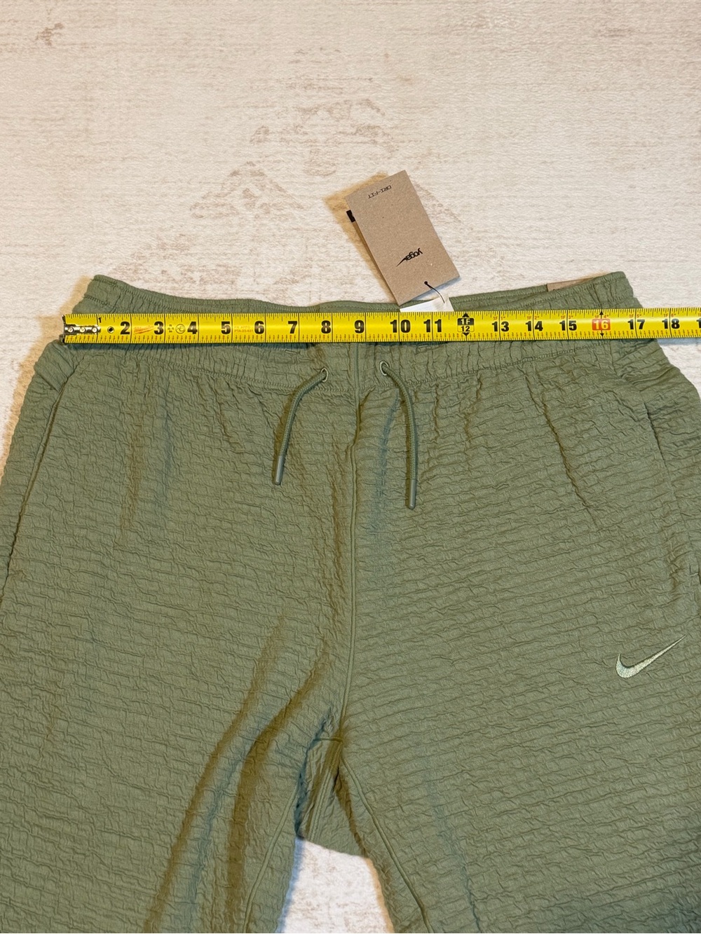 Nike Olive Green Quilted Joggers with Swoosh - Picture 9 of 9